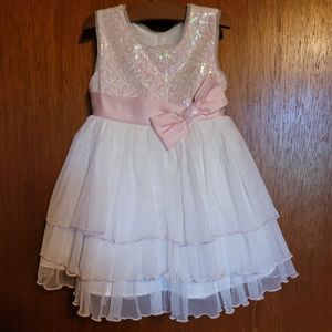 Jona Michelle Toddler Girls Fancy Party Dress Sz 2T White